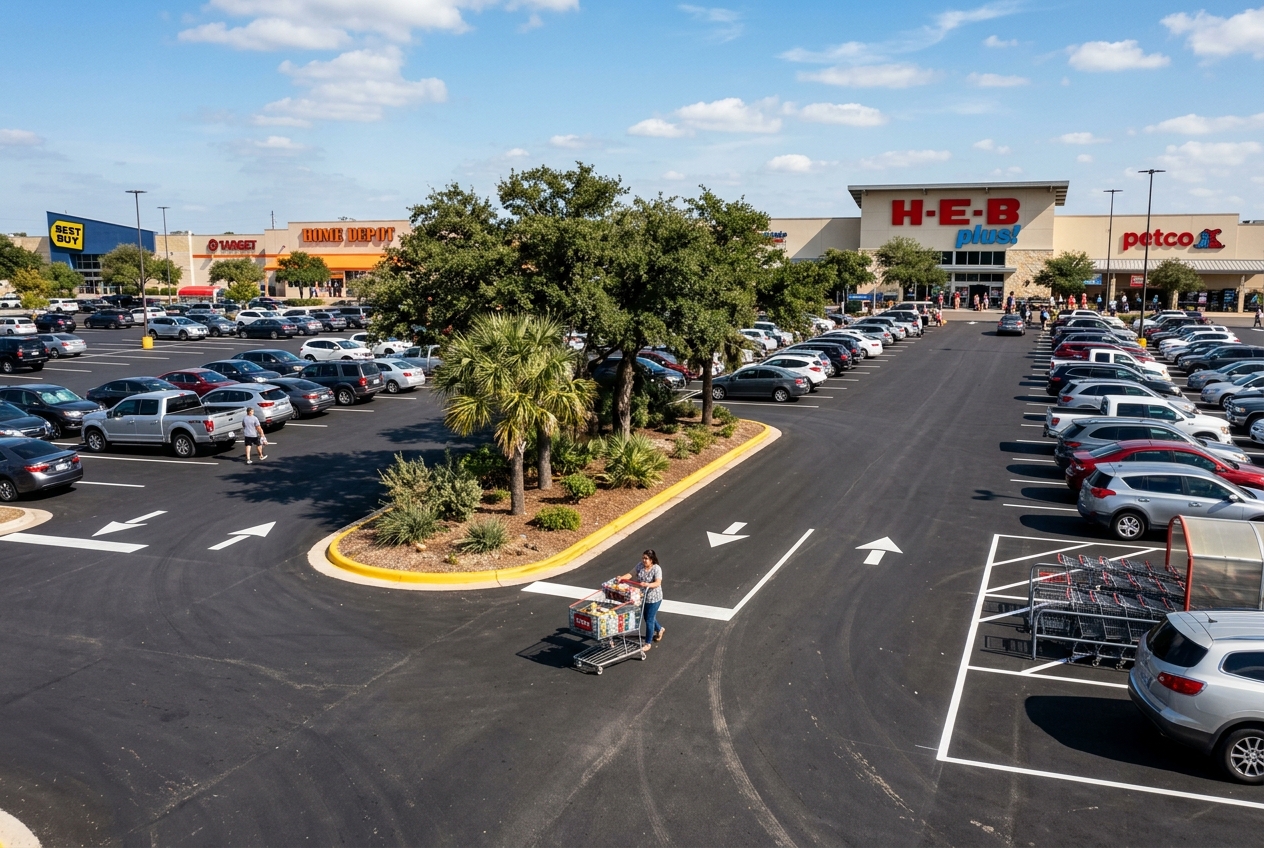 San Antonio commercial parking lot