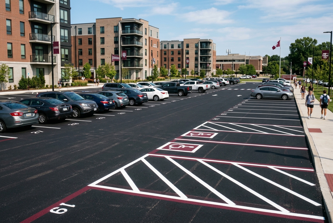 San Marcos commercial parking lot