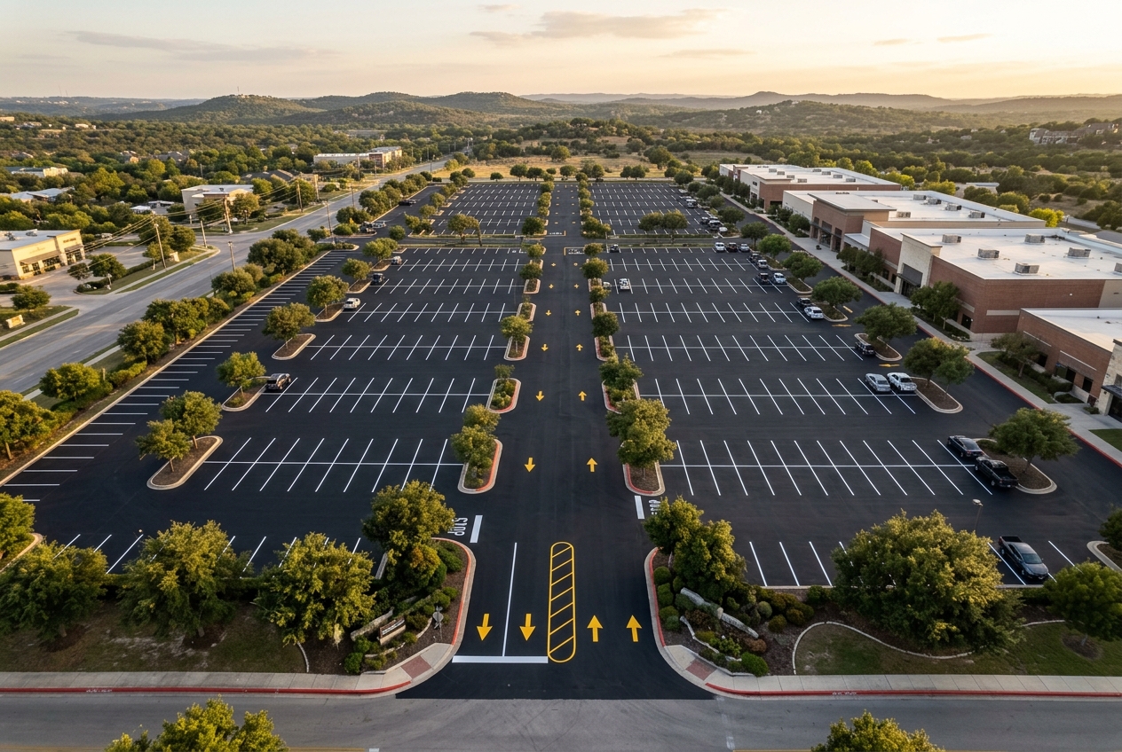 Boerne commercial parking lot